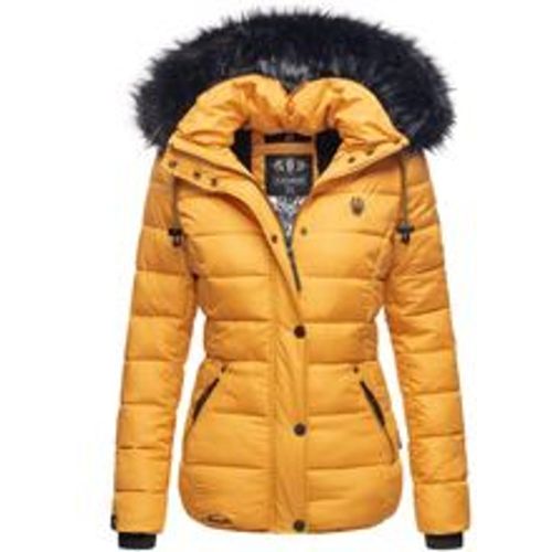 Damen Modische Winterjacke Steppjacke mit Kunstpelz Kapuze Zuckerbiene - Navahoo - Modalova