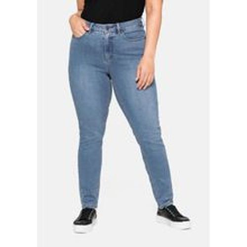 Große Größen: Skinny Power-Stretch-Jeans in 5-Pocket-Form, blue Denim, Gr.27 - sheego - Modalova