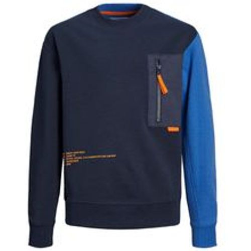 Sweatshirt ACTIVE BLOCK in navy blazer, Gr.140 - jack & jones - Modalova