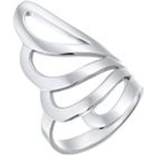 Ring Basic Welle Geo Modern 925 Sterling Silber (Farbe: Silber, Größe: 54 mm) - NENALINA - Modalova