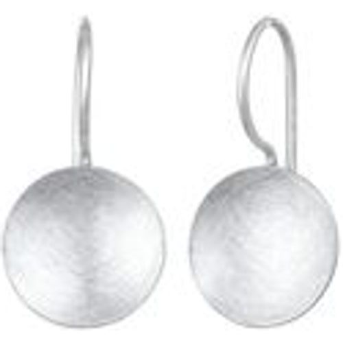 Ohrringe Hänger Basic Geo Look Kreis Brushed 925er Silber (Farbe: Silber) - NENALINA - Modalova