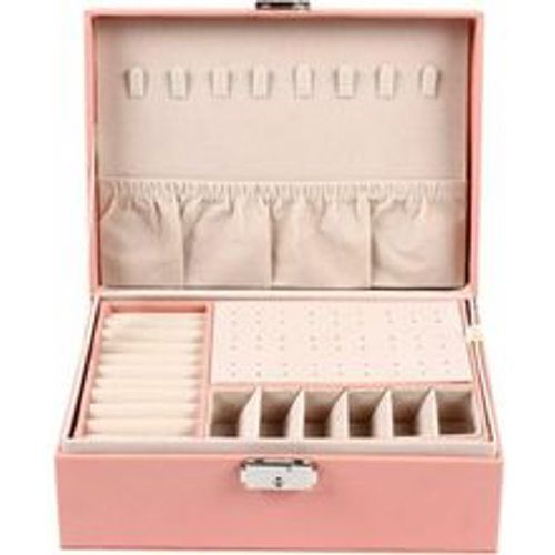 Layer Schmuck Box Leder Schmuck Aufbewahrungsbox für Frauen Mädchen (Pink) - Fashion24 DE - Modalova