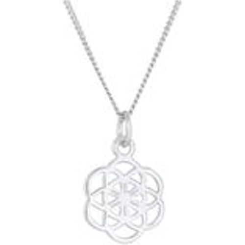 Halskette Blume des Lebens Ornament Symbol Flower 925 Silber (Farbe: Silber, Größe: 45 cm) - NENALINA - Modalova