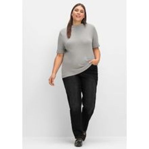 Große Größen: Gerade Jeans mit elastischem High-Waist-Bund, black Denim, Gr.40 - sheego - Modalova