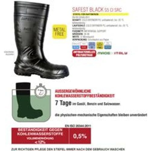 Leichte Gummistiefel S5 ci src, -25°C, metallfrei 38 - Schwarz - COFRA - Modalova