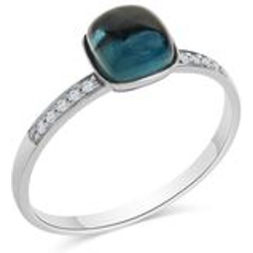 Ring 585 Gold Blautopas Diamant 0,054ct - Diamonds by Ellen K. - Modalova