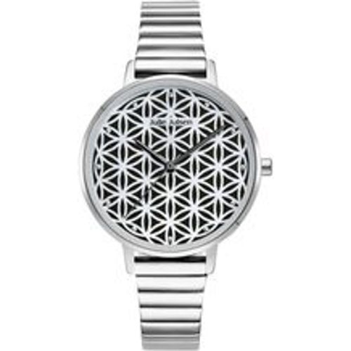 Damenuhr Edelstahl silberfarben Flower of Life silver pearl - Julie Julsen - Modalova