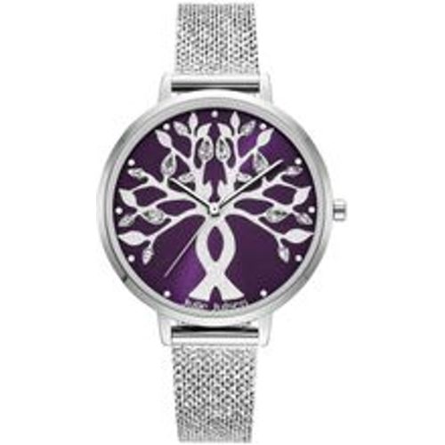 Damenuhr Edelstahl silberfarben Tree of Love silver purple - Julie Julsen - Modalova