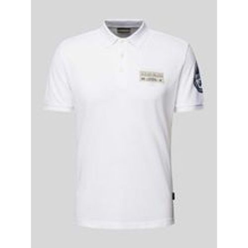 Slim Fit Poloshirt mit Label-Patch Modell 'E-AMUNDSEN' - Napapijri - Modalova