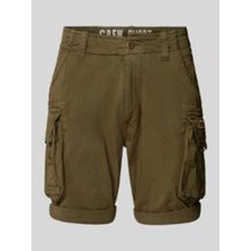 Regular Fit Cargoshorts mit Label-Stitching Modell 'CREW SHORT' - alpha industries - Modalova