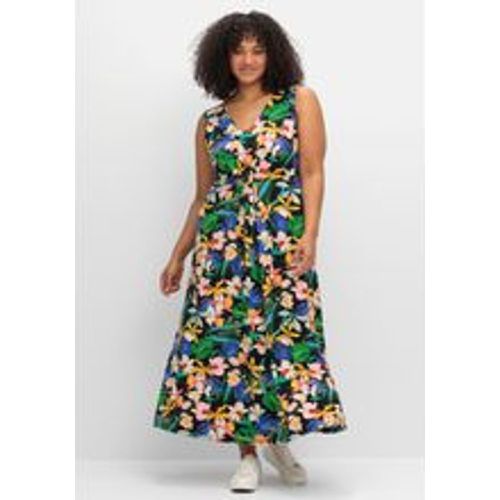 Große Größen: Ärmelloses Jerseykleid mit Blumendruck, gemustert, Gr.44 - sheego by Joe Browns - Modalova