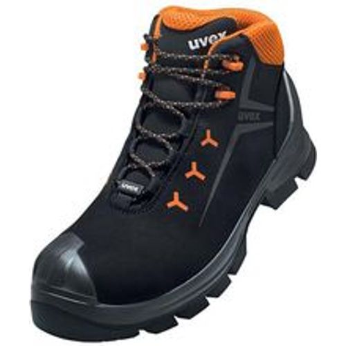MACSOLE® Stiefel S3 schwarz, orange Weite 11 Gr. 45 - Schwarz - Uvex - Modalova