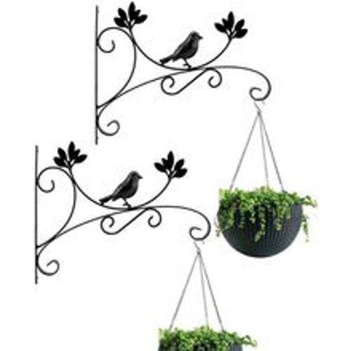 Stück Blumenampel Halterung aus Metall Schwarz Pflanzenaufhänger mit Schrauben für Balkon Gang Garten - Fashion24 DE - Modalova