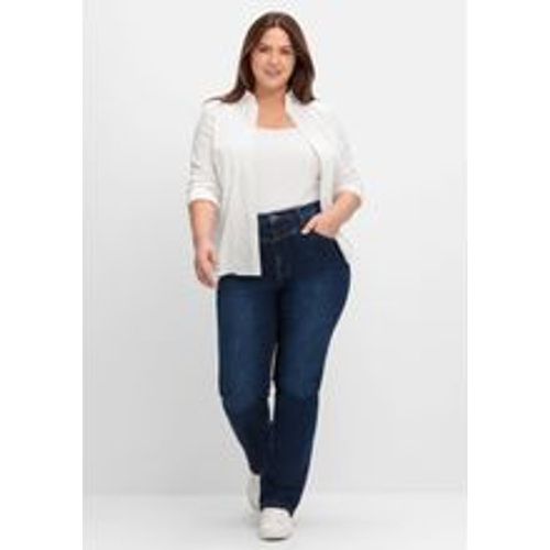 Große Größen: Gerade Jeans mit Shaping-Einsatz, dark blue Denim, Gr.54 - sheego - Modalova