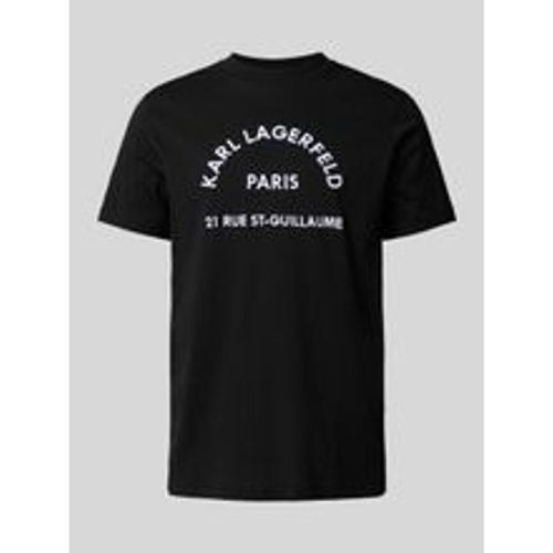 T-Shirt mit Label-Stitching - K by KARL LAGERFELD - Modalova