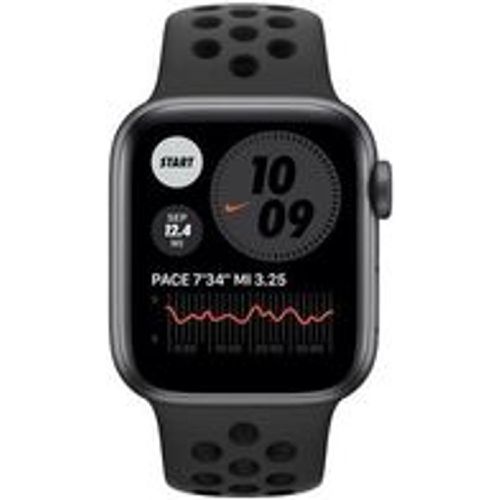 Watch (Series 6) 2020 GPS 40 mm - Aluminium Space - Nike Sportarmband Schwarz - Apple - Modalova
