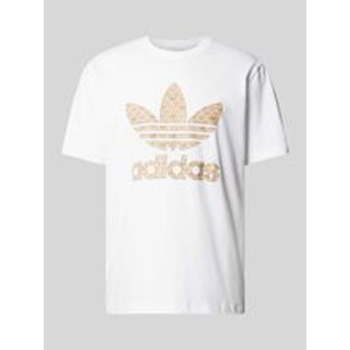 T-Shirt mit Label-Print - Adidas - Modalova