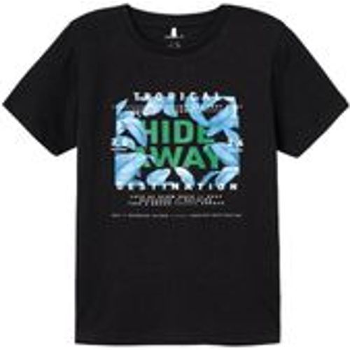 T-Shirt NKMHERRA HIDE AWAY in black, Gr.122/128 - name it - Modalova
