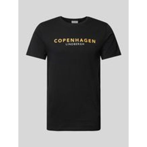 T-Shirt mit Label-Print Modell 'Copenhagen' - lindbergh - Modalova