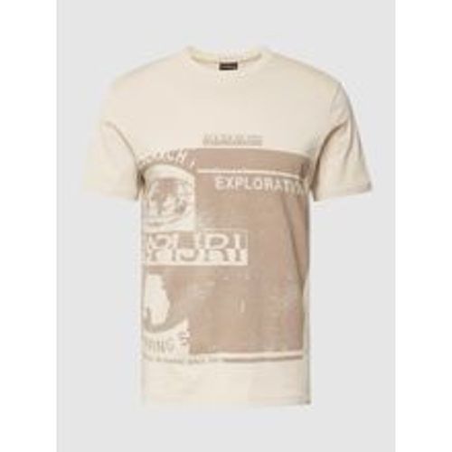 T-Shirt mit Label-Statement-Print Modell 'MANTA' - Napapijri - Modalova