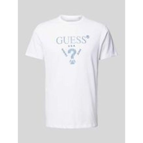 T-Shirt mit Label-Print - Guess - Modalova