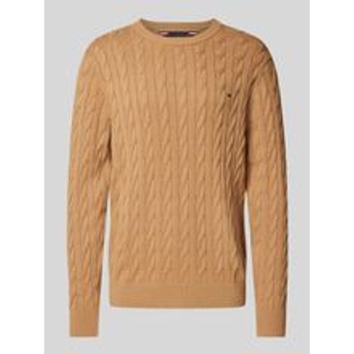 Strickpullover mit Zopfmuster - Tommy Hilfiger - Modalova