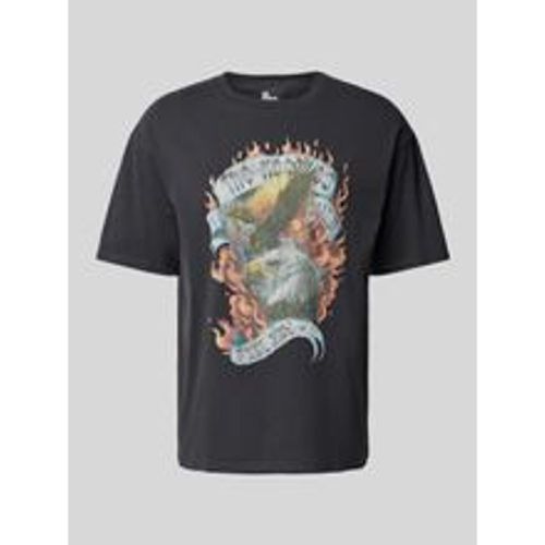 T-Shirt mit geripptem Rundhalsausschnitt - THE KOOPLES - Modalova