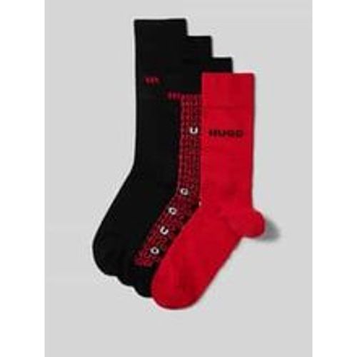 Socken mit Label-Schriftzug im 4er-Pack - HUGO - Modalova