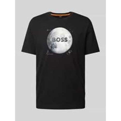 T-Shirt mit Motiv- und Label-Print Modell 'Moon' - Boss Orange - Modalova