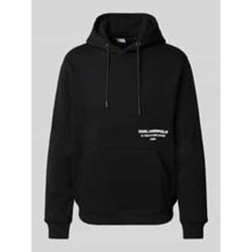 Hoodie mit Label-Print - K by KARL LAGERFELD - Modalova