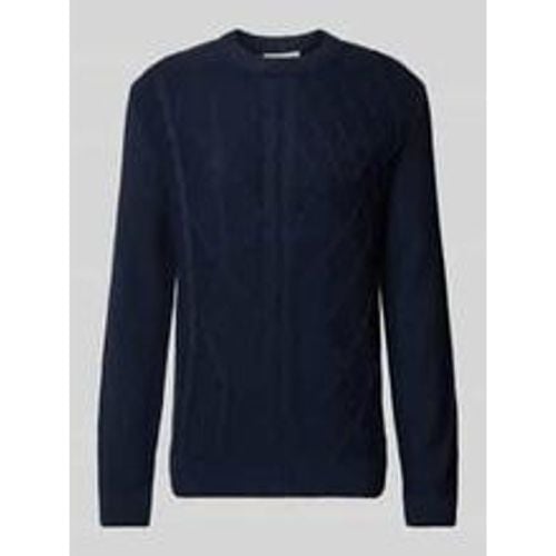 Regular Fit Strickpullover mit Zopfmuster und gerippten Abschlüssen - Tom Tailor - Modalova