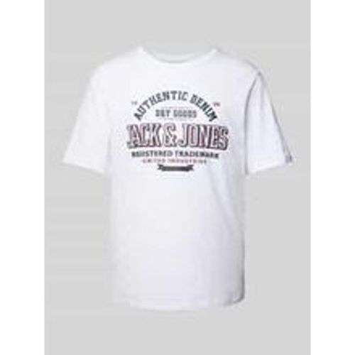 T-Shirt mit Label-Print Modell 'ELOGO' - jack & jones - Modalova