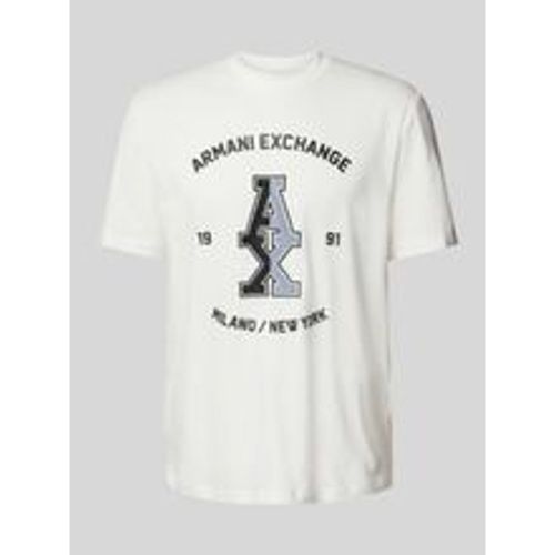 T-Shirt mit Label-Print - Armani Exchange - Modalova