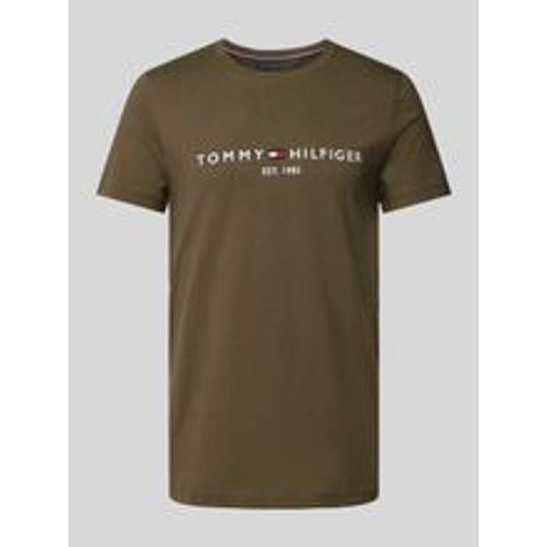 T-Shirt mit Label-Print - Tommy Hilfiger - Modalova