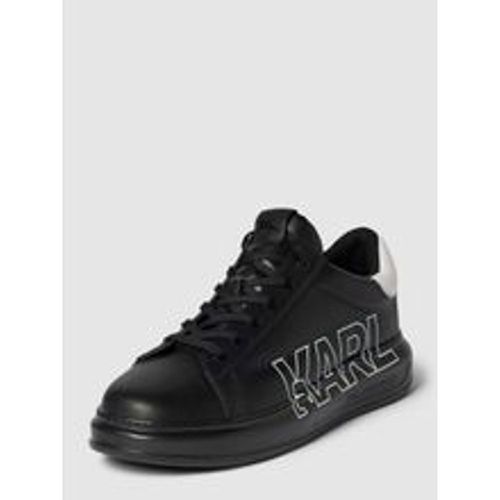 Sneaker aus Leder mit Label-Print - K by KARL LAGERFELD - Modalova