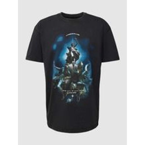 T-Shirt mit Motiv- und Statement-Print Modell 'PUISSANCE LA MER' - mister tee - Modalova