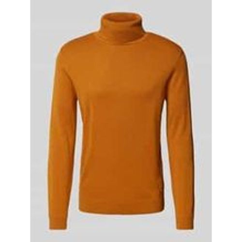 Regular Fit Rollkragenpullover aus reiner Baumwolle mit Logo-Stitching - Tom Tailor - Modalova