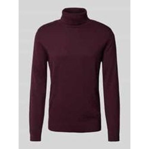 Regular Fit Rollkragenpullover aus reiner Baumwolle mit Logo-Stitching - Tom Tailor - Modalova