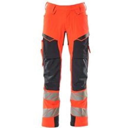 Hose mt Knietaschen, ultimate stretch Gr. 76C52, Hi-vis rot/schwarzblau - Mascot - Modalova