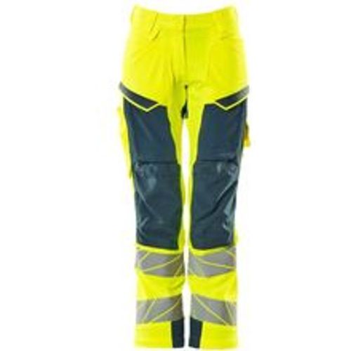 Damen-Hose mit Knietaschen 19078-511-1744 Gr. 76C50 hi-vis gelb/dunkelpetroleum - Mascot - Modalova