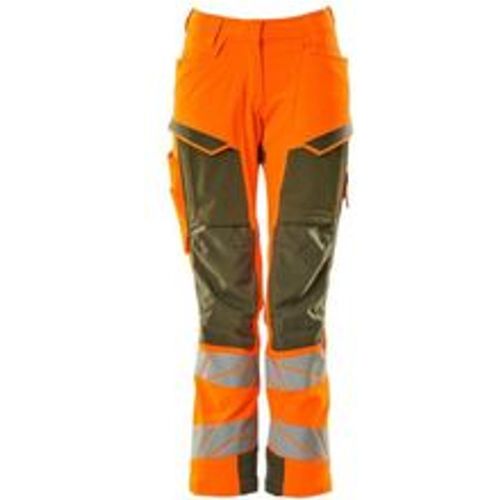 Damen-Hose mit Knietaschen 19078-511-1433 Gr. 82C54 hi-vis orange/moosgrün - Mascot - Modalova