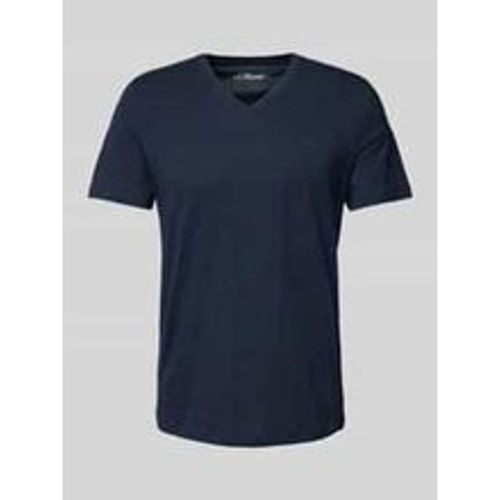 Regular Fit T-Shirt aus reiner Baumwolle mit V-Ausschnitt - s.Oliver RED LABEL - Modalova