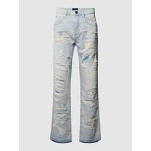 Straight Leg Jeans im Destroyed-Look Modell 'Full Destroyed' - EIGHTYFIVE - Modalova