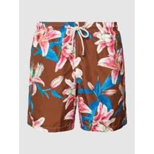 Badehose mit floralem Allover-Print Modell 'LIGHTING' - Mc2 Saint Barth - Modalova