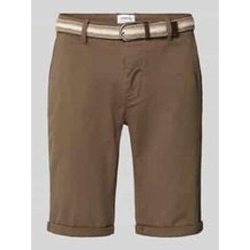 Slim Fit Bermudas mit Gürtel - lindbergh - Modalova