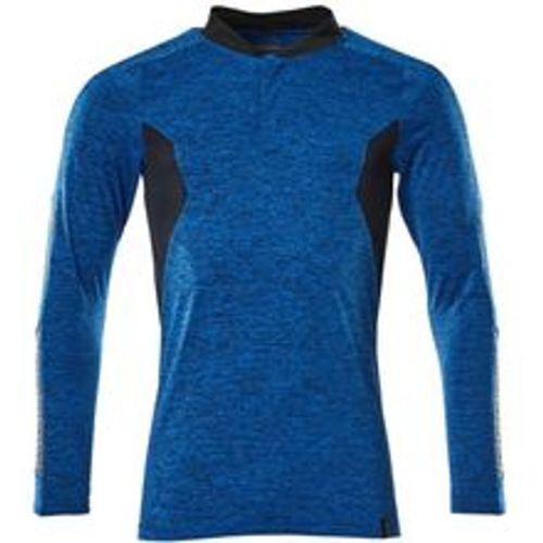 Accelerate Polo-Shirt, feuchtigkeitstransportierendes coolmax® pro, langarm, moderne Passform Gr. xl azurblau/schwarzblau - Mascot - Modalova