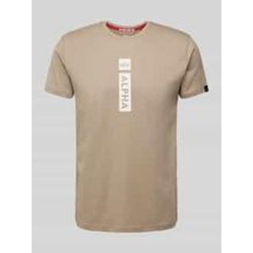 T-Shirt mit Label-Print - alpha industries - Modalova