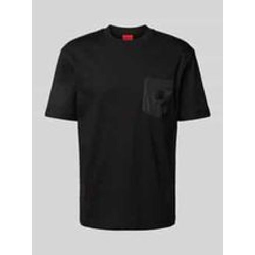 T-Shirt mit Label-Patch - HUGO - Modalova