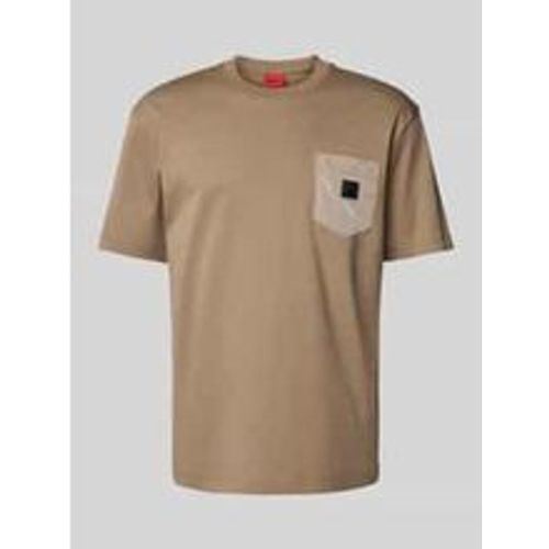 T-Shirt mit Label-Patch - HUGO - Modalova