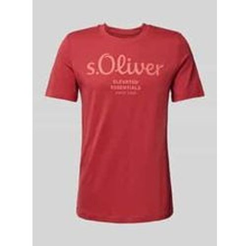 Regular Fit T-Shirt aus reiner Baumwolle mit großem Label Print - s.Oliver RED LABEL - Modalova